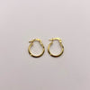 Candonga lisa Oro amarillo 18k 0,75 Gr / 1,5 Cm