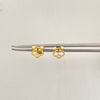 Topos silueta perro diamantado  Oro amarillo 18k 0,85 Gr / 6,5 mm
