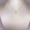 Cadena It Mini rollon + dije de corazon circon blanco+ topos Oro amarillo 18k +4 / 2,49 Gr / 0,6 mm / 45 Cm