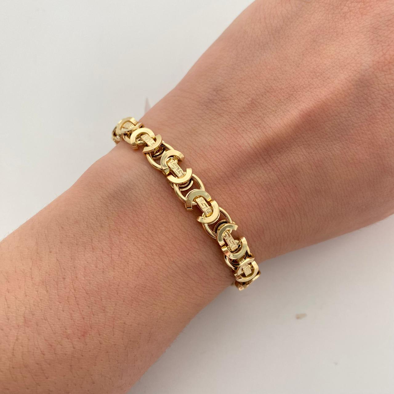 Pulso It rustico vs  Oro amarillo 18k +4 / 9,35 Gr / 7,3 mm / 21 Cm