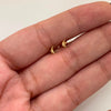Topos media luna lisa  Oro amarillo 18k 0,4 Gr / 5 mm
