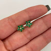 Topos Flor Casting Verde Oro amarillo 18k 1 Gr / 8,2 mm