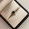 Dije Pasante Corazon Topasio y Diamantes Oro amarillo 18k 1 Gr / 9,4 mm / 0,8 Cm