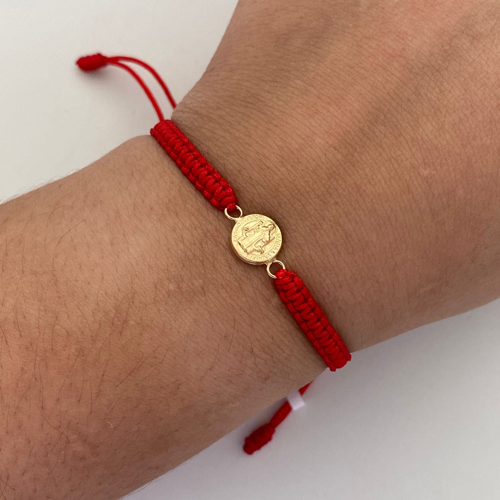 Pulsera tejida Herraje San benito Oro amarillo 18k 0,35 Gr