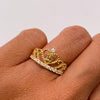 Anillo 15 Casting Blanco Oro amarillo 18k / Talla 7 1/2 / 2,65 Gr