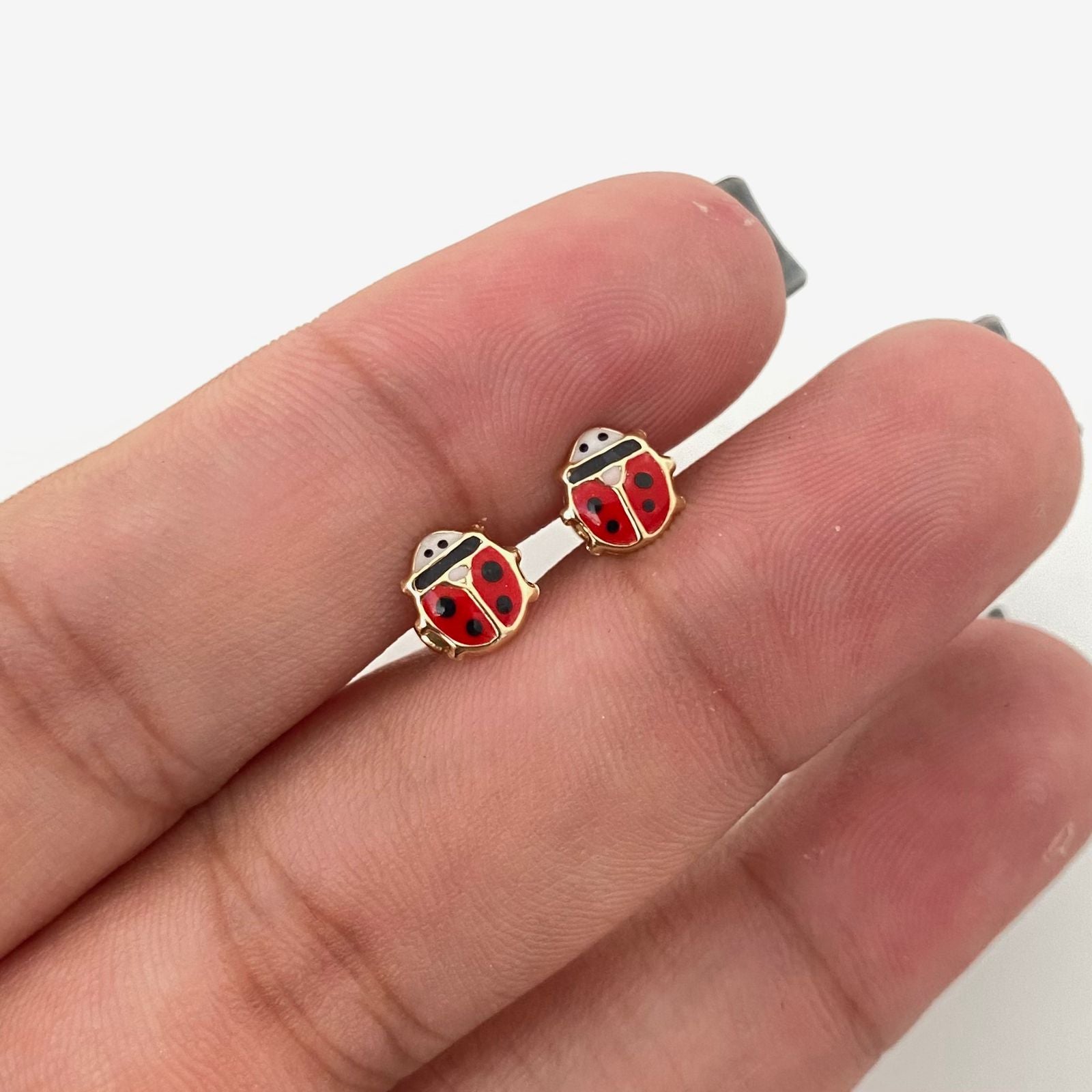 Topos mariquita Oro amarillo 18k 0,65 Gr / 6,5 mm