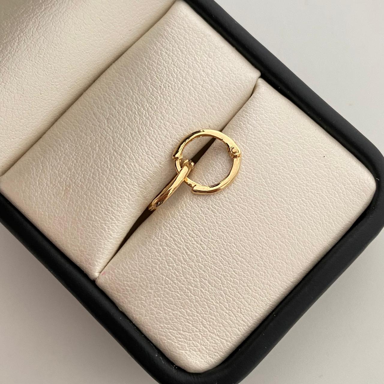 Candonga imperdible  Oro amarillo 18k 0,75 Gr / 0,9 Cm