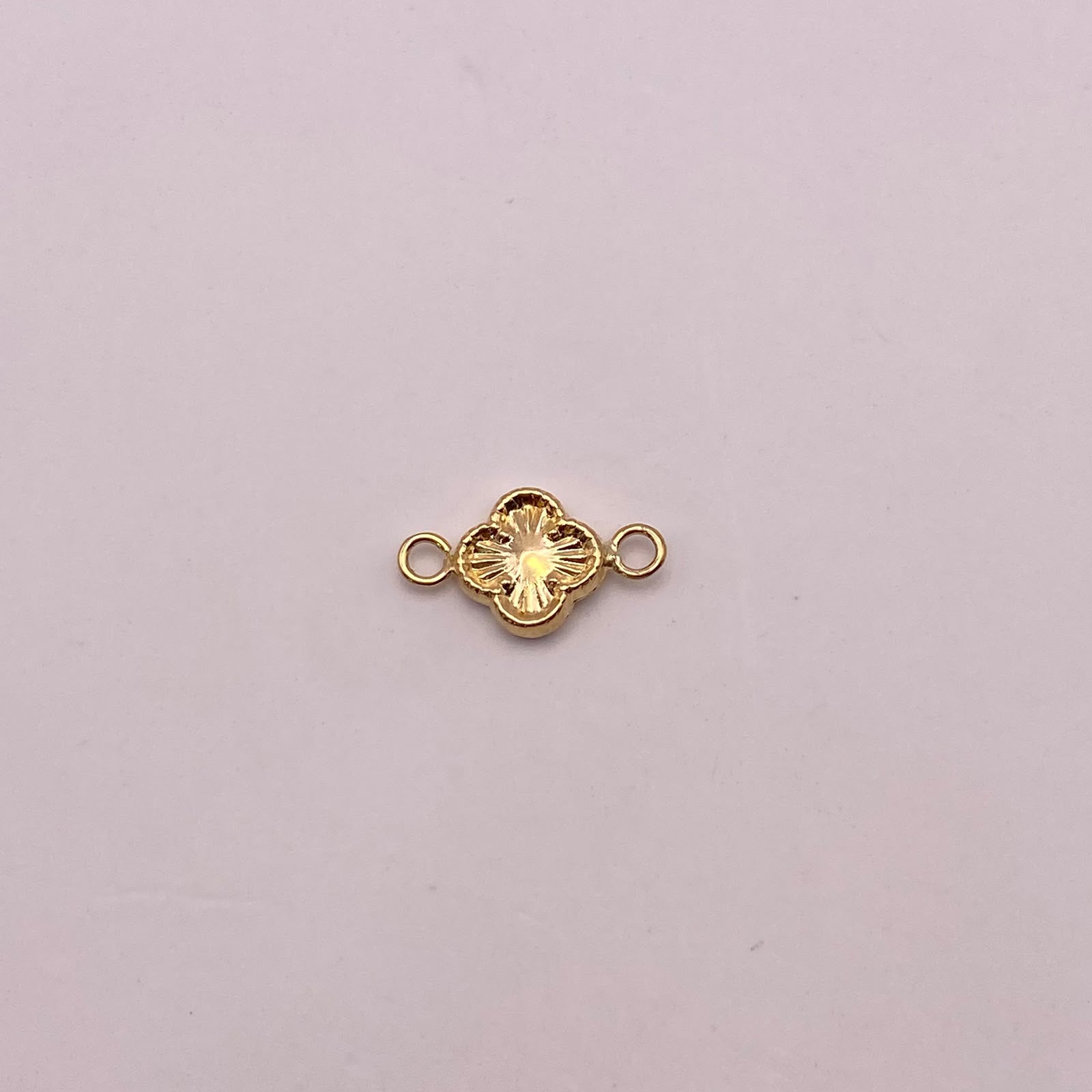 Herraje trebol diamantado Oro amarillo 18k 0,4 Gr / 1,3 Cm