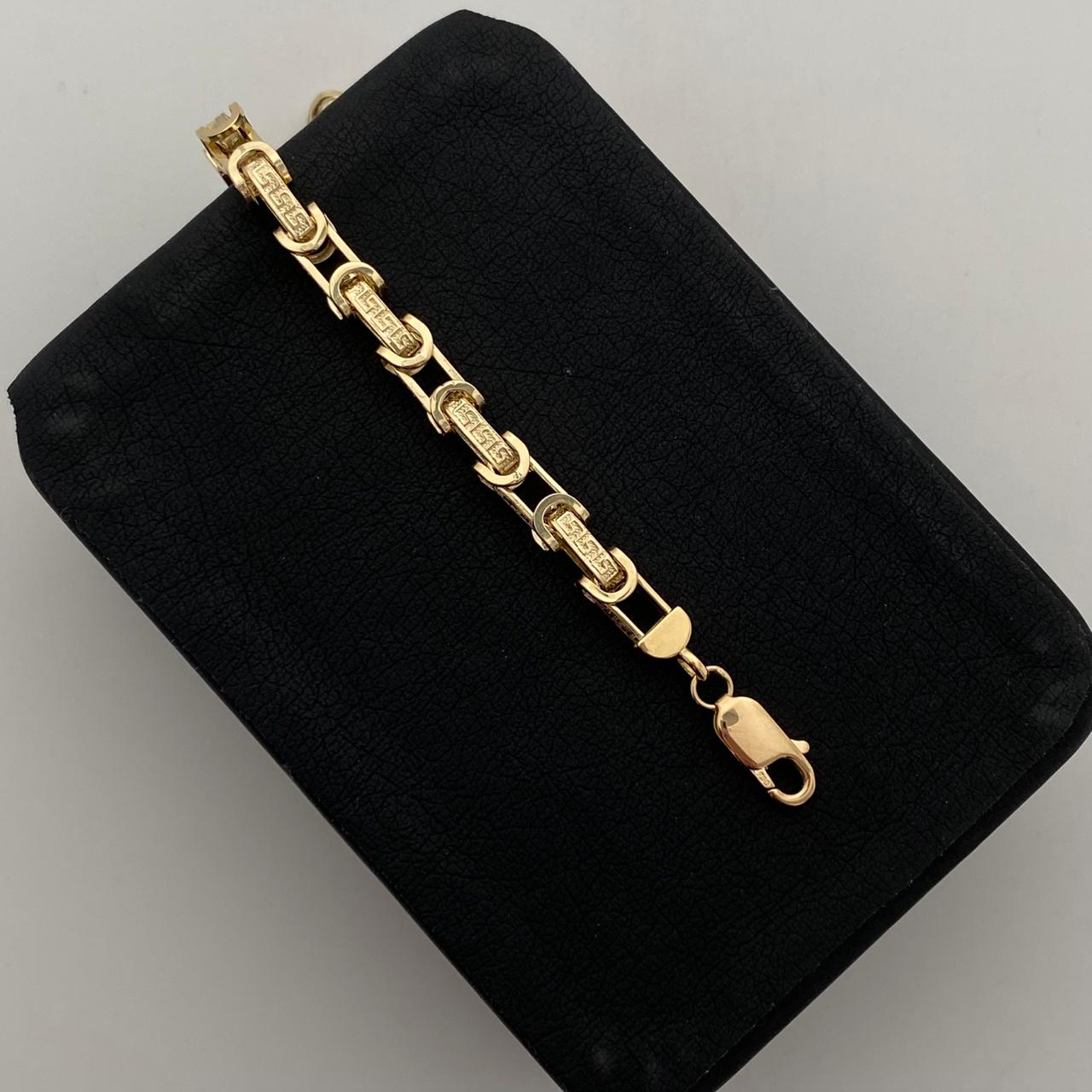 Pulso It rustico grabado vs  Oro amarillo 18k +4 / 8,65 Gr / 5,3 mm / 20,5 Cm