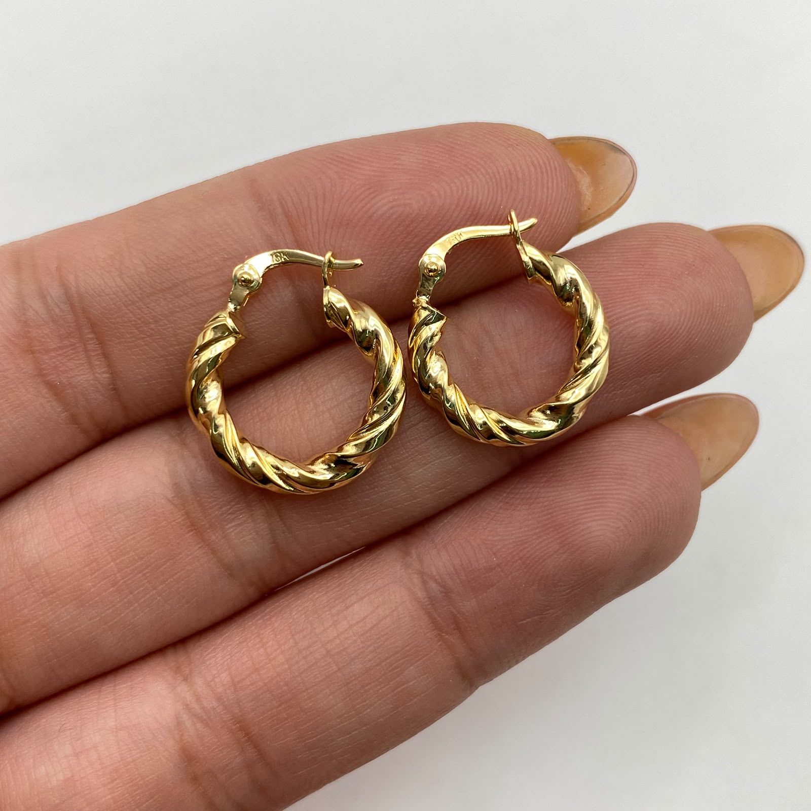 Candonga entorchada espiral  Oro amarillo 1,6 Gr / 1,8 Cm