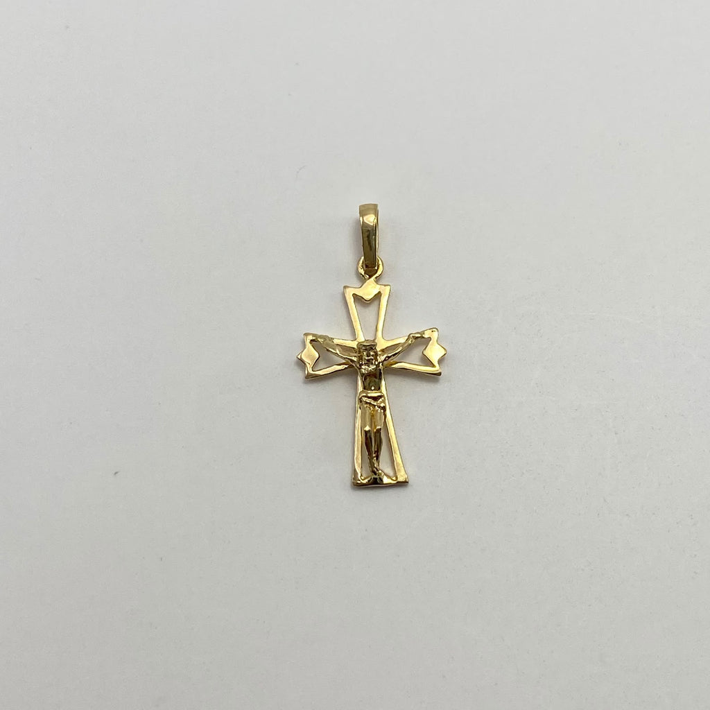 Dije Cruz silueta cristo Oro amarillo 18k 1,5 Gr / 14,8 mm / 2,7 Cm