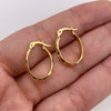 Candonga Ovalada diamantada Oro amarillo 18k 1,15 Gr / 1,8 Cm