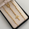 Rosario Niña Maria Casting Oro amarillo 18k 12,70 Gr / 4 mm / 60 Cm Broche 0,40