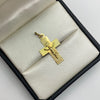 Dije It Cruz diamantada cristo Oro amarillo 18k +4 / 1,8 Gr / 17,9 mm / 3,2 Cm