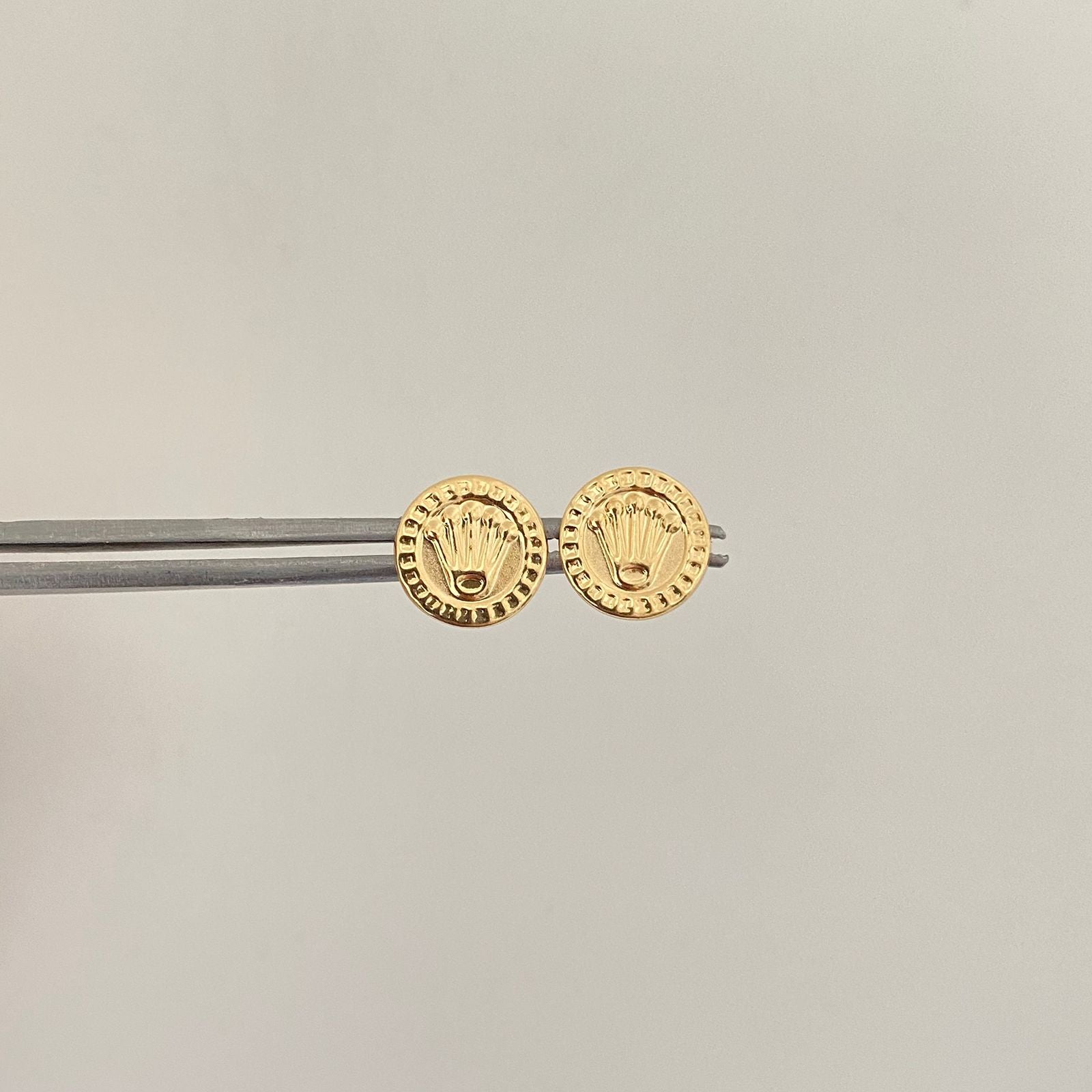 Topos circulo corona rx  Oro amarillo 18k 1 Gr / 10 mm