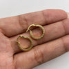 Candonga lisa vs Oro amarillo 18k 1,15 Gr / 1,5 Cm