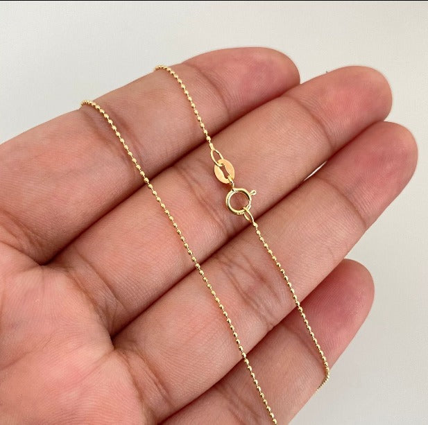 Cadena It mini militar Oro amarillo 18k +1 / 1,95 Gr / 0,8 mm / 60 Cm