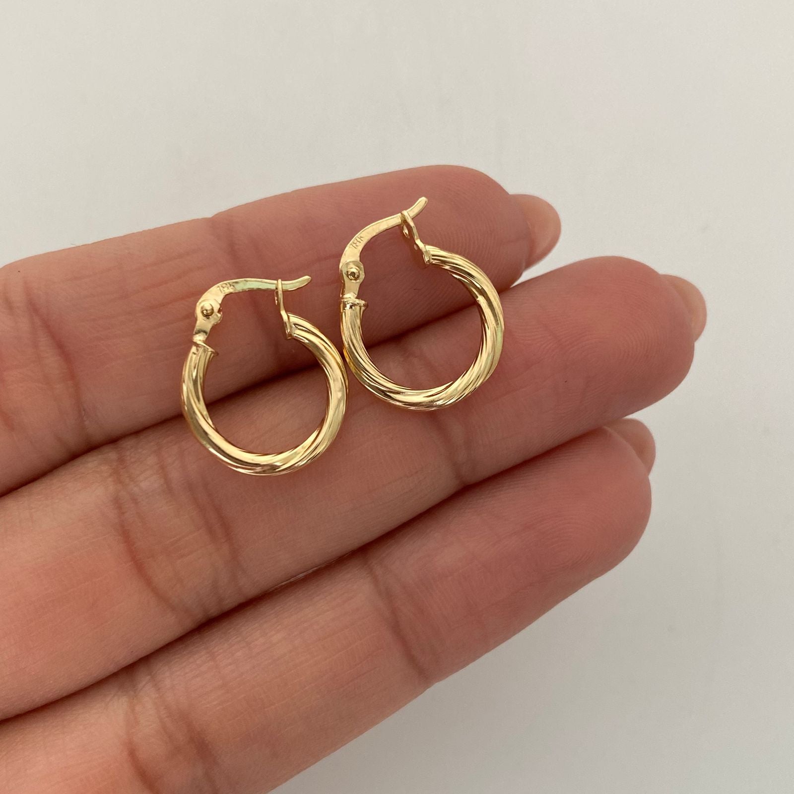 Candonga Entorchada Oro amarillo 18k 1 Gr / 1,5 Cm
