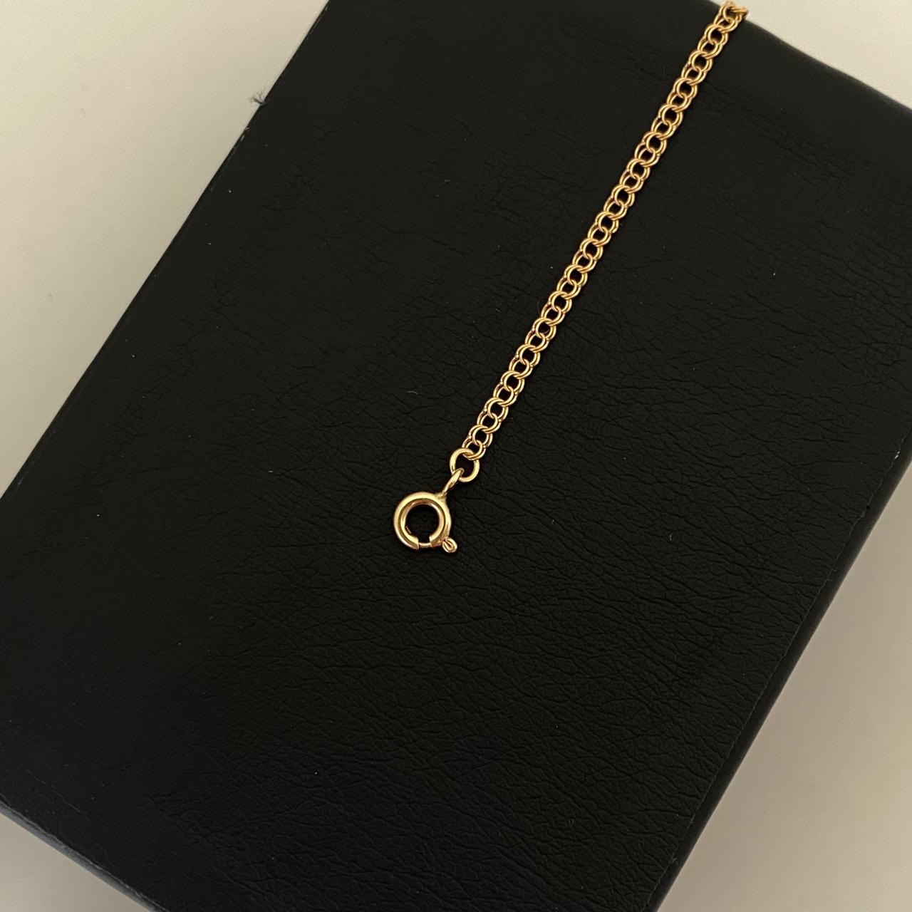 Pulso bebé placa ovalada aro doble Oro amarillo 18k 1,40 Gr / 2,4 mm / 14,5 Cm Broche 0,15