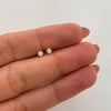 Topos Circon Blanco Oro amarillo 18k 0,45 Gr / 3 mm