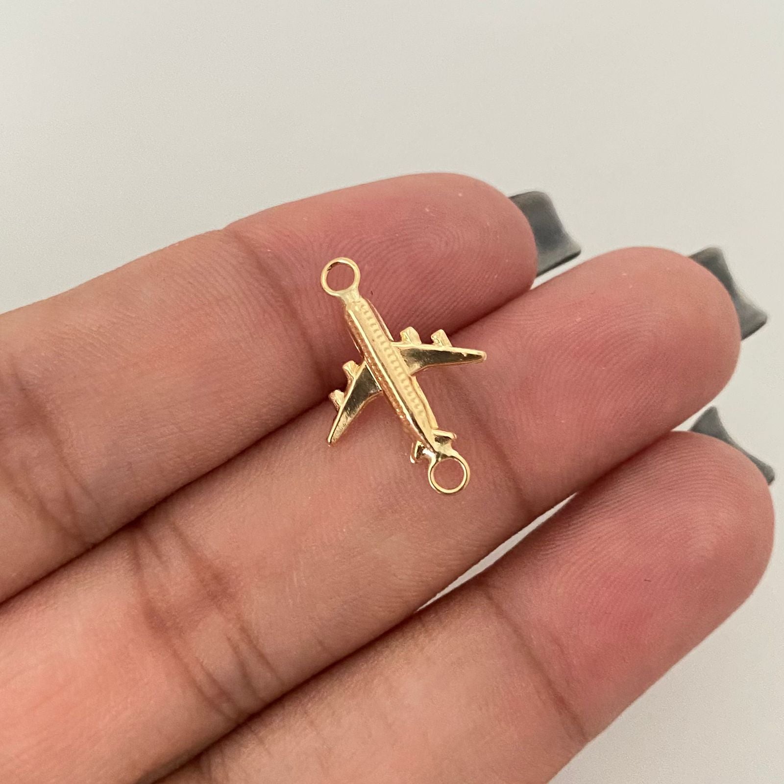 Herraje avión Oro amarillo 18k 0,4 Gr / 1,8 Cm