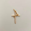Dije Cruz fe Casting Oro amarillo 18k 1,85 Gr / 17,5 mm / 3 Cm