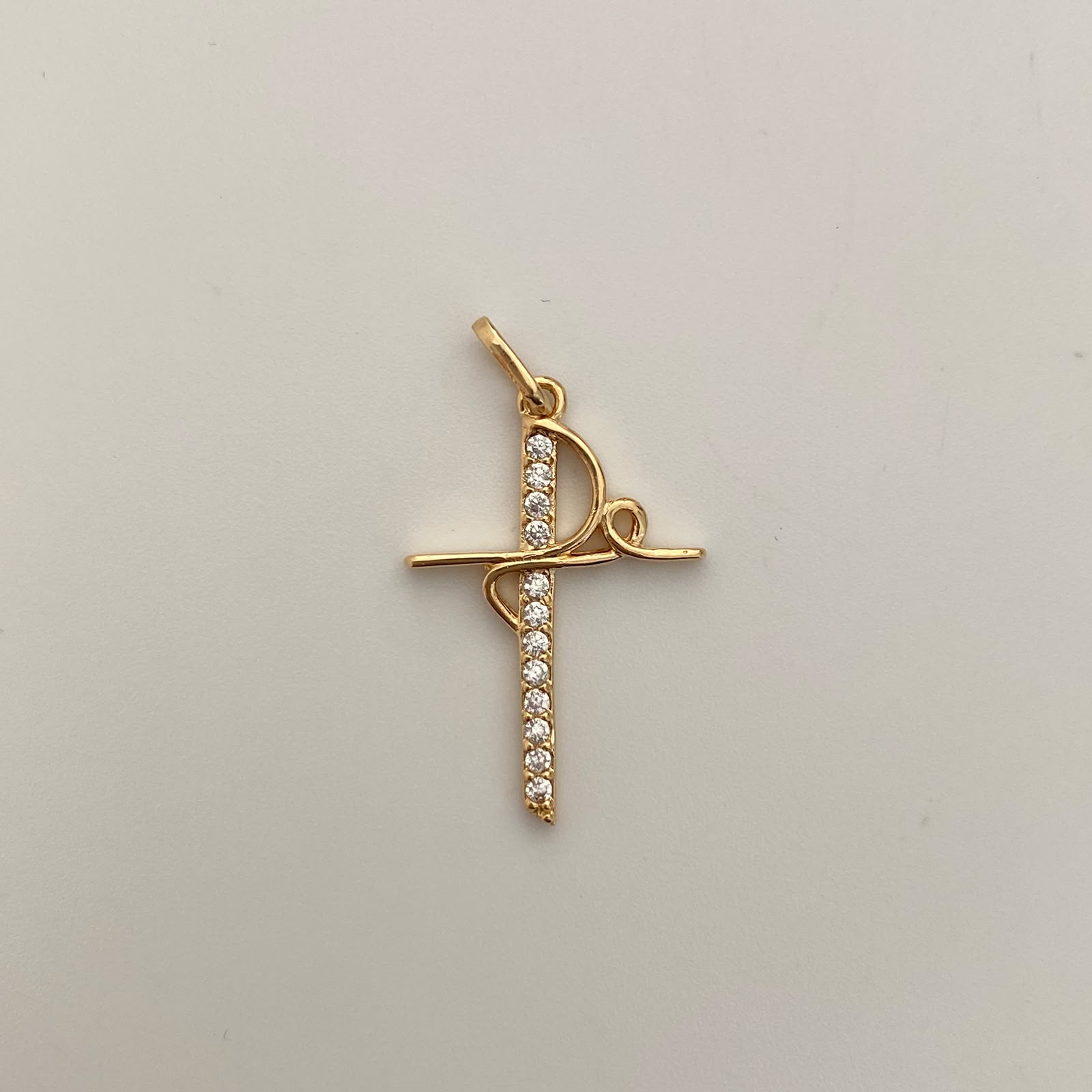 Dije Cruz fe Casting Oro amarillo 18k 1,85 Gr / 17,5 mm / 3 Cm