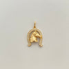 Dije herradura con circones blancos  Oro amarillo 18k 3,1 Gr / 16,37 mm / 2,5 Cm