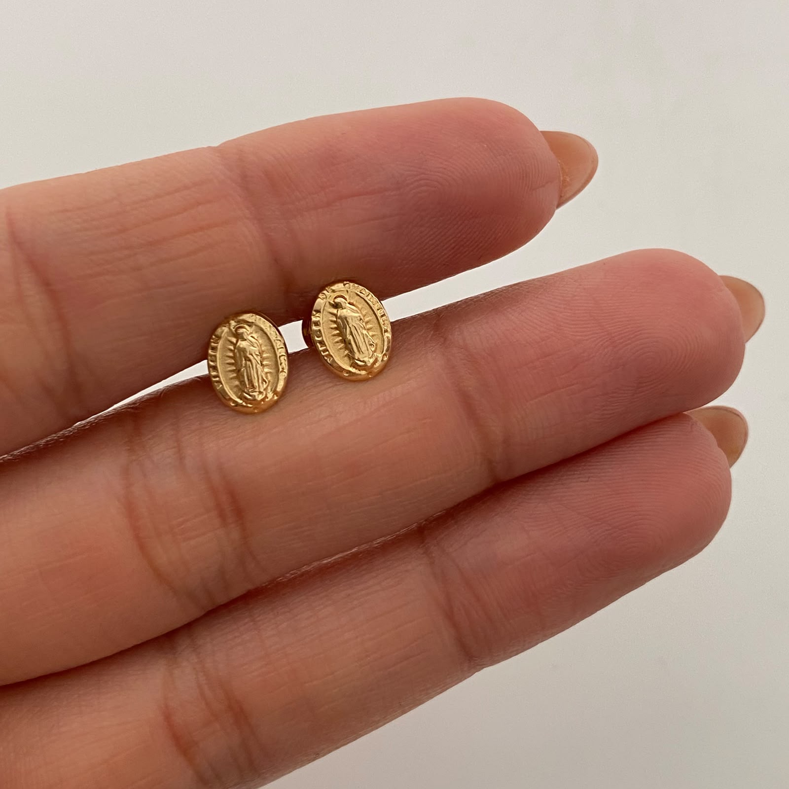 Topos Virgen de Guadalupe Oro amarillo 18k 0,65 Gr / 6,3 mm