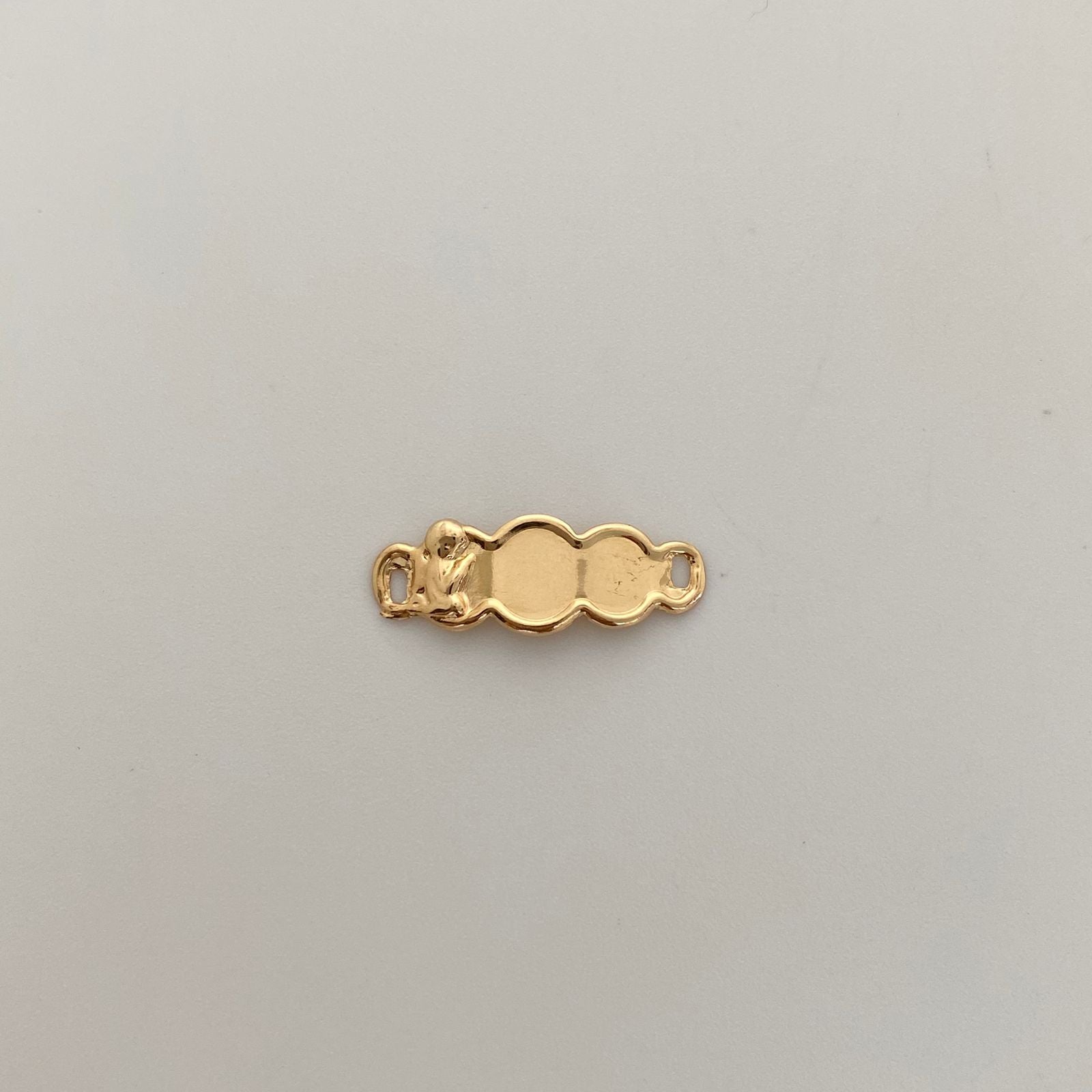 Herraje placa nube angel Oro amarillo 18k 0,4 Gr / 2 Cm