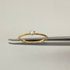 Anillo solitario con diamante de 3mm Oro amarillo 18k / Talla 6 1/2 / 1,25 Gr