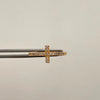 Anillo Cruz Casting Blanco Oro amarillo 18k / Talla 7 / 1,7 Gr / 1,5 mm