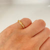 Anillo trenzado casting liso Oro amarillo 18k / Talla 5 3/4 / 1,75 Gr