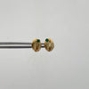 Topos Grano de Café circon verde Oro amarillo 18k 0,7 Gr / 5,4 mm