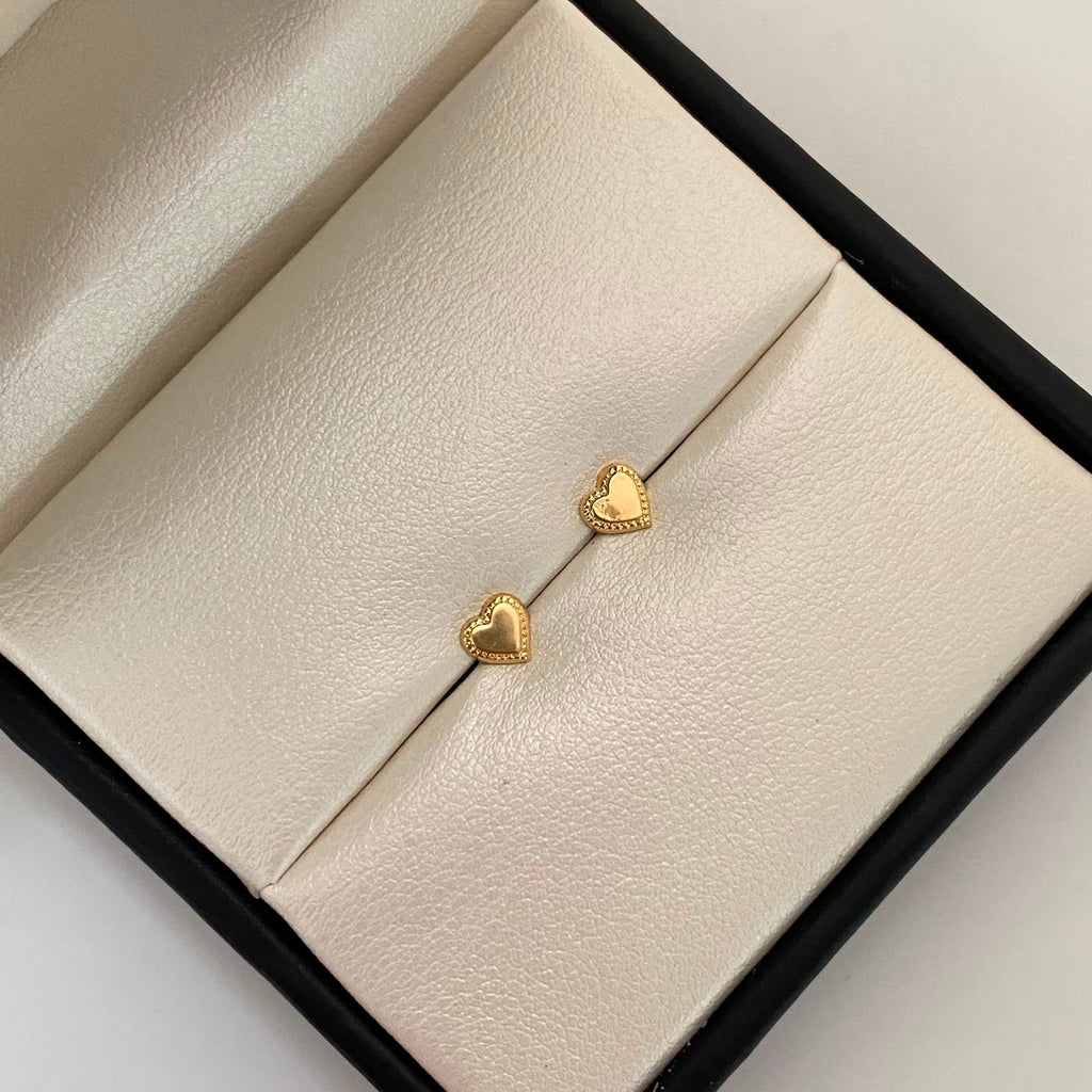 Topos mini corazon plano liso Oro amarillo 18k 0,40 Gr / 5 mm