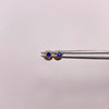 Topos Circones azul rey Oro amarillo 18k 0,35 Gr / 2,5 mm