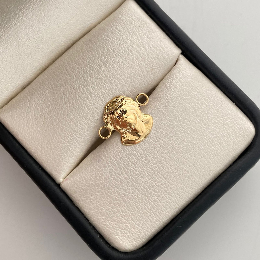 Herraje rostro jesus  Oro amarillo 18k 0,6 Gr / 1 Cm