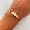 Pulso bebé Placa Nube Aro Oro amarillo 18k 1,25 Gr / 2,7 mm / 14,8 Cm Broche 0,20
