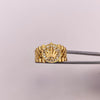 Anillo Corona rx circones blancos Oro amarillo 18k / Talla 8 1/2 / 5,55 Gr / 5,7 mm