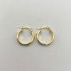 Candonga lisa con tornillo  Oro amarillo 1,9 Gr / 2 Cm