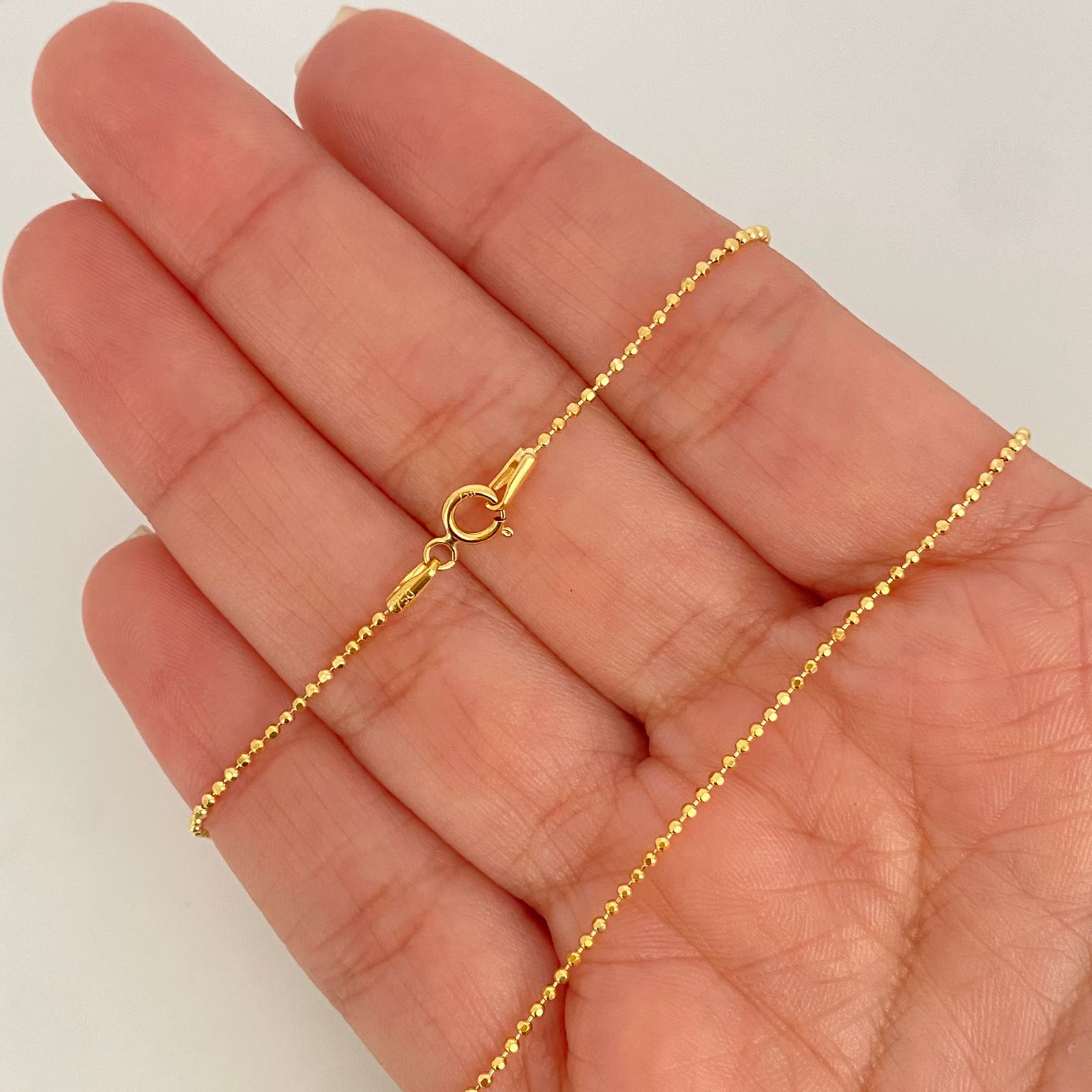 Cadena It mini militar Oro amarillo 18k +1 / 2,40 Gr / 1,1 mm / 40 Cm