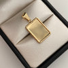 Dije Placa Fotograbado Oro amarillo 18k 1,5 Gr / 13,4 mm / 2,7 Cm