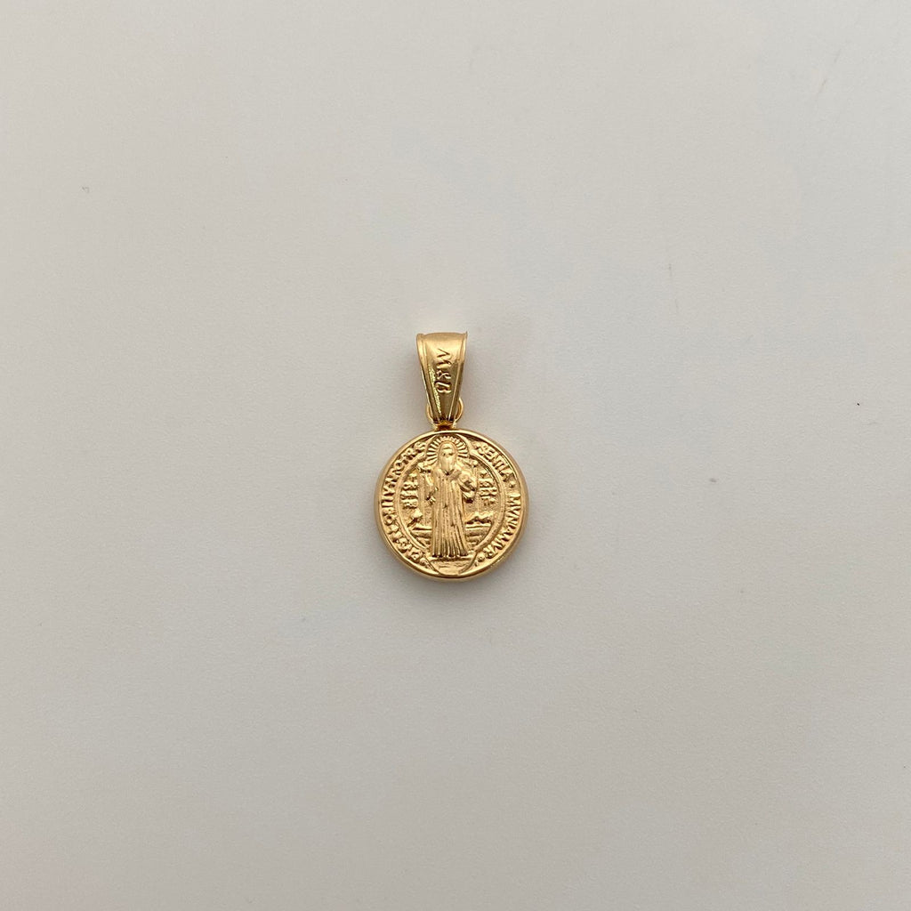 Dije San Benito Oro amarillo 18k 0,75 Gr / 12,2 mm / 2,2 Cm