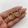 Pulsera tejida melcocha lisa y punteada Oro amarillo 1,4 Gr / 2 Cm