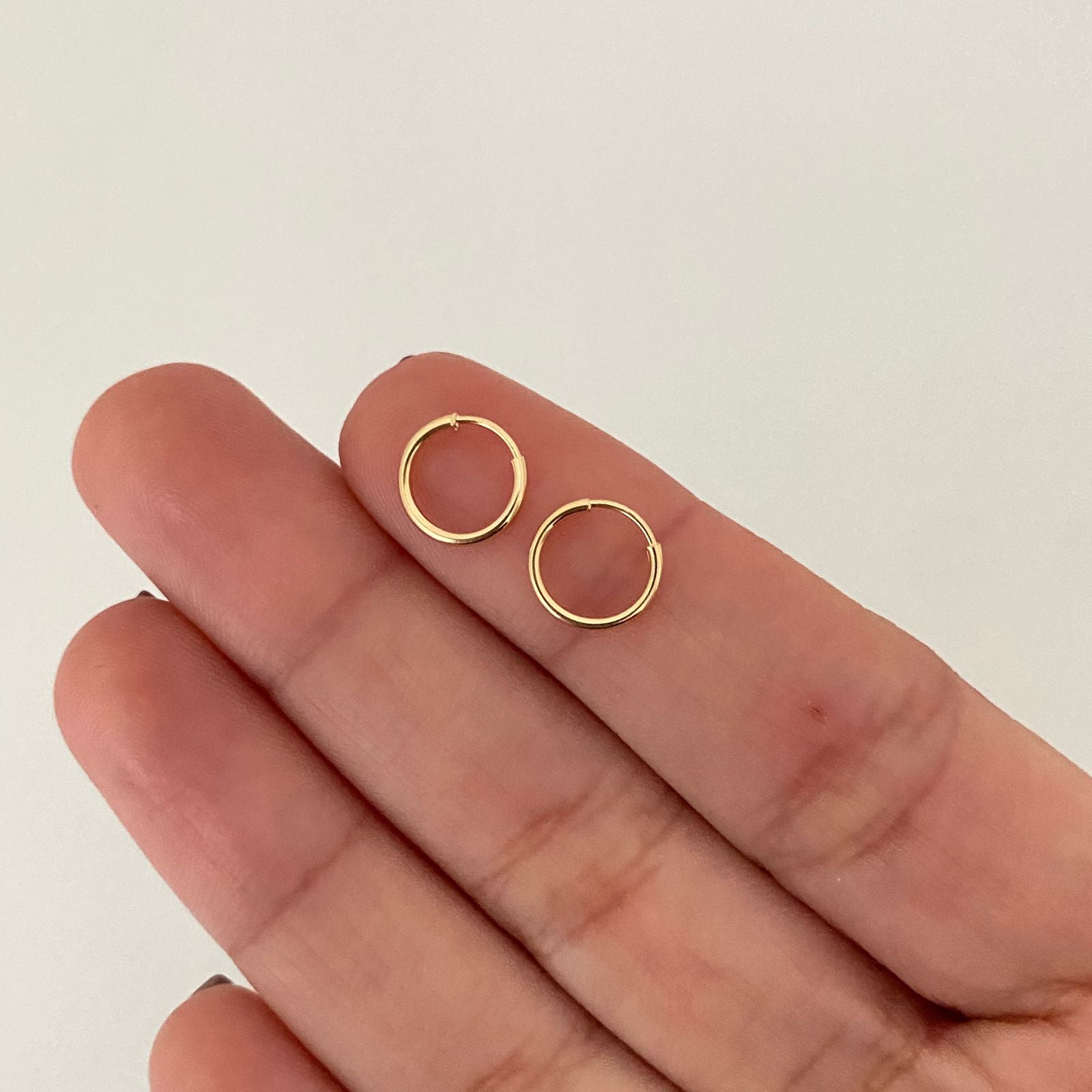 Candonga imperdible lisa Oro amarillo 0,35 Gr / 1 Cm