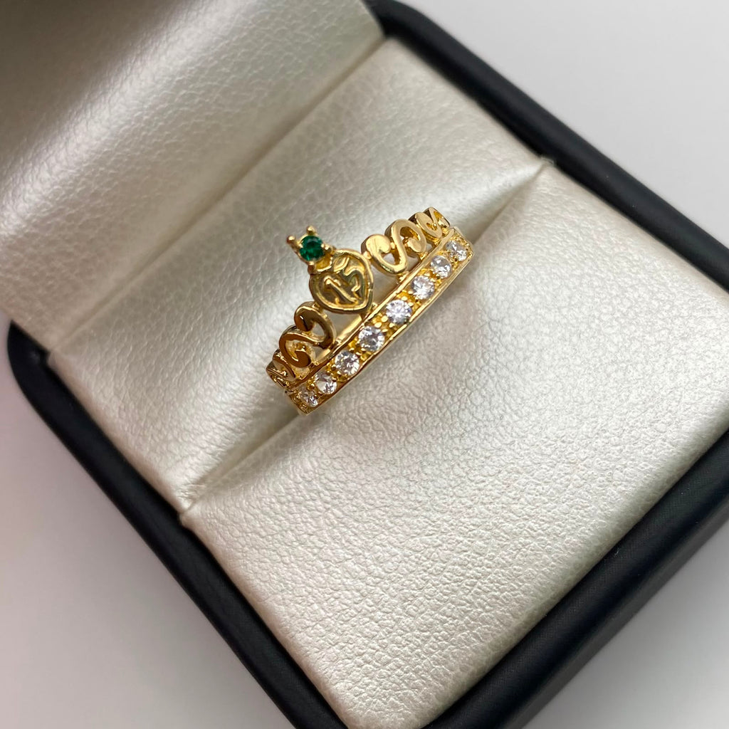 Anillo 15 Casting Blanco Oro amarillo 18k / Talla  61/4 / 2,5 Gr
