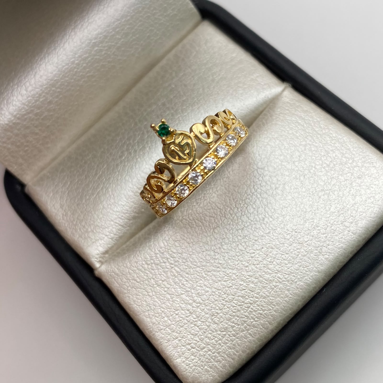Anillo 15 Casting Blanco Oro amarillo 18k / Talla  61/4 / 2,5 Gr