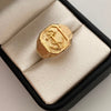Anillo Troquel Ancla Oro amarillo 18k / Talla 9 1/4 / 3,25 Gr / 4,2 mm