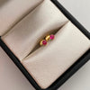 Topos Circon Rojo Oro amarillo 18k 0,4 Gr / 2,5 mm