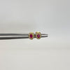 Topos ovalado circón fucsia Oro amarillo 18k 0,7 Gr / 4,4 mm